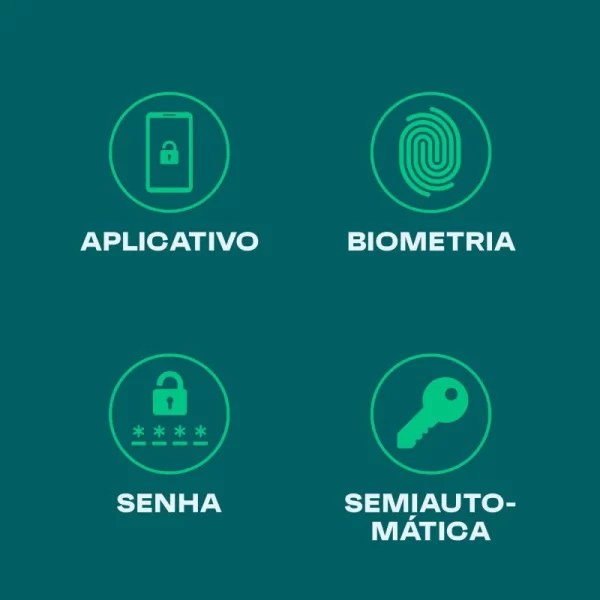 Fechadura com Biometria Bluetooth – Aço Escovado - Image 15