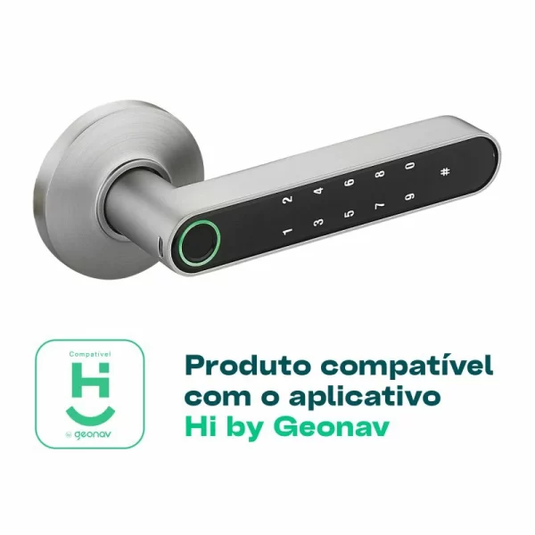 Fechadura com Biometria Bluetooth – Aço Escovado - Image 4