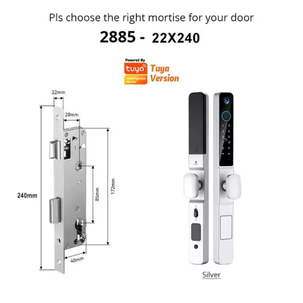Impermeável Fechadura Eletrônica de Impressão Digital com Câmera e Tuya WiFi APP