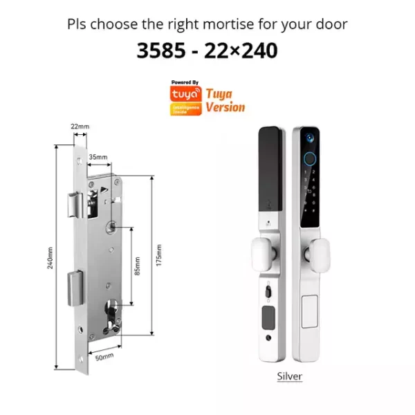 Impermeável Fechadura Eletrônica de Impressão Digital com Câmera e Tuya WiFi APP - Image 3