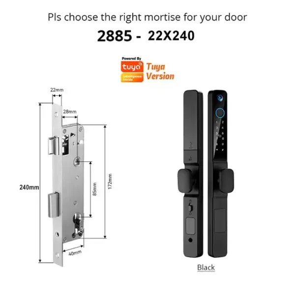 Impermeável Fechadura Eletrônica de Impressão Digital com Câmera e Tuya WiFi APP - Image 4